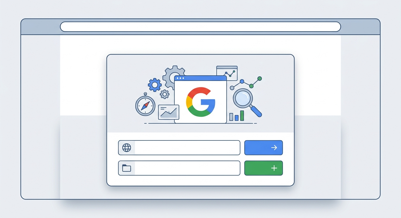 Google Search Consoleのプロパティ追加を促す画面のスクリーンショット